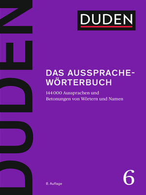 cover image of Duden – Das Aussprachewörterbuch